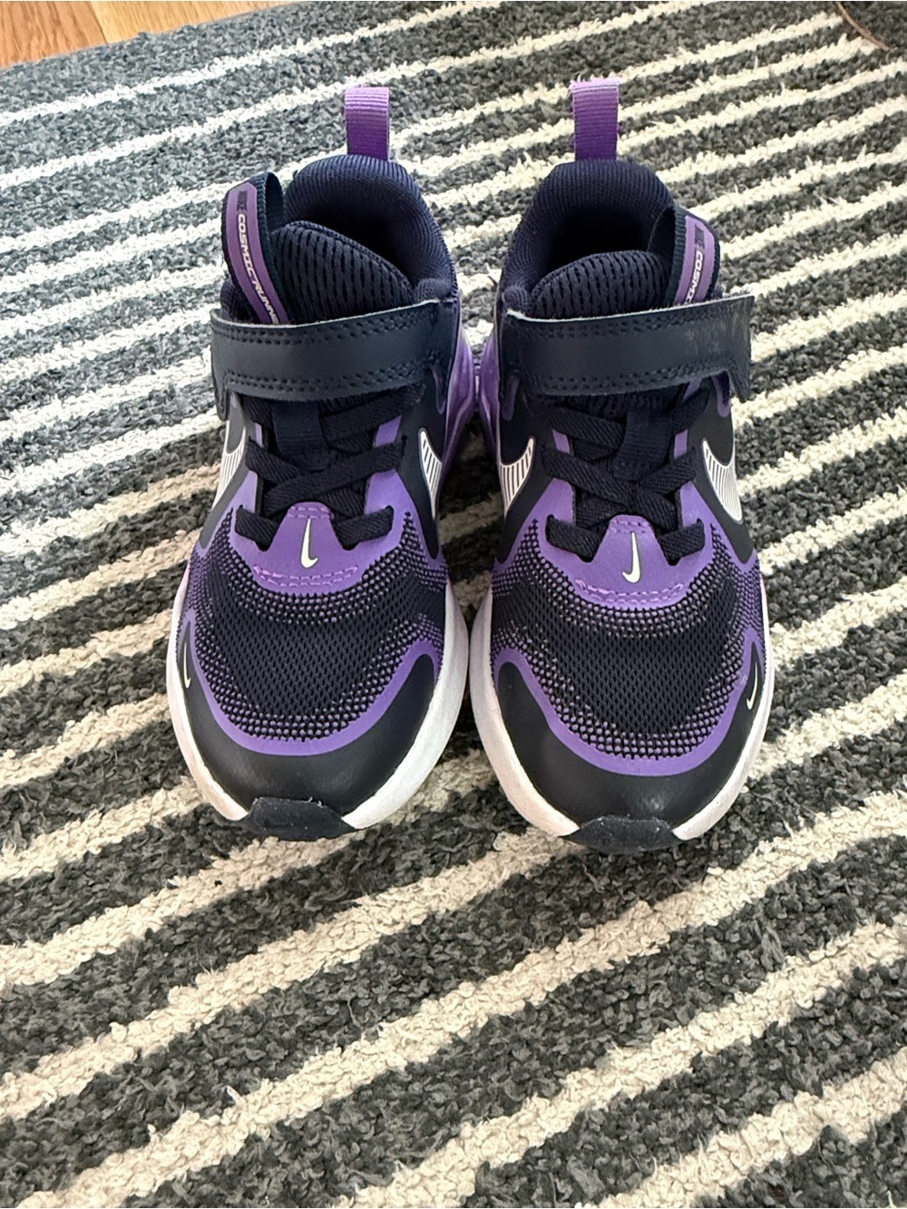 Nike Kids Sneakers in Black & Purple with White Accents